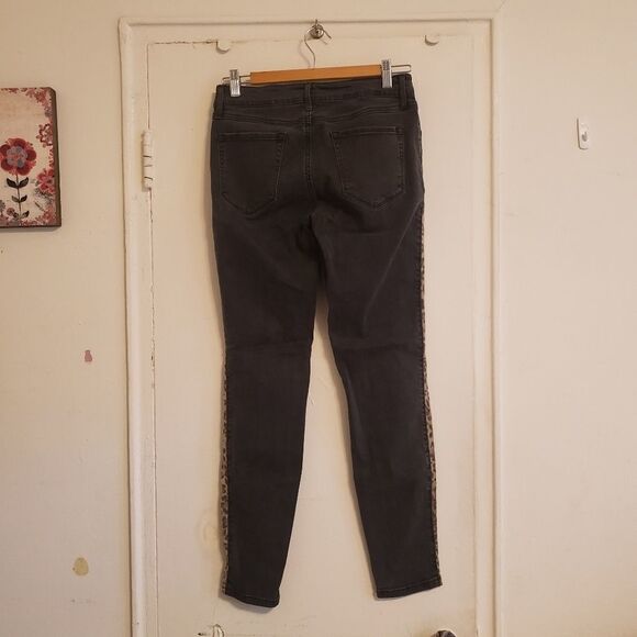 Half and half leopard print Guess jeans Brittney legging color block - Picture 4 of 11